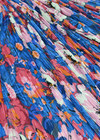 Плиссе синего цвета с цветами (00452) фото 2