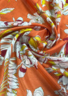 Батист с цветочным принтом в терракотовых оттенках (000479) фото 1