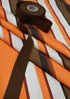 Хлопок в оранжево-коричневую полоску (00491) фото 4
