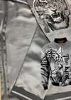 Атлас Kenzo с купонным рисунком с вышивкой тигра фото 1
