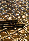 Стеганная ткань в оттенке блестящая бронза фото 4