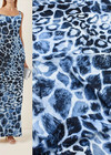 Ткань шелк голубой жираф DG-76411 фото 1